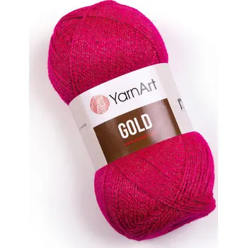 Příze Pletací příze YarnArt GOLD 9031 sytě růžová, efektní, 100g/400m