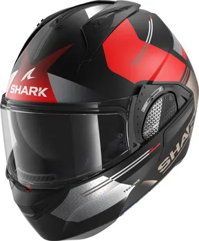 Helma na motorku Shark Helmets Evo-GT Tekline Kur matně černá/červená/stříbrná XL