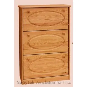 Botník dřevěný botník z masivního dřeva borovice drewfilip 4 oval