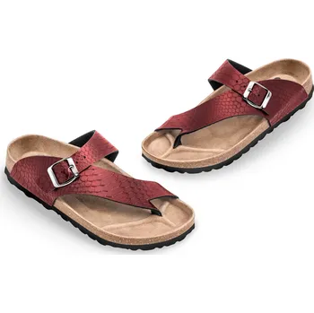 Dámské pantofle Zdravotní žabky FORcare 202052 bordó potisk hadí vzor Velikost: 41