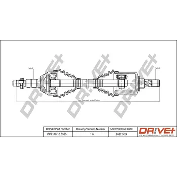 Poloosa kola Hnací hřídel Dr!ve+ DP2110.10.0525