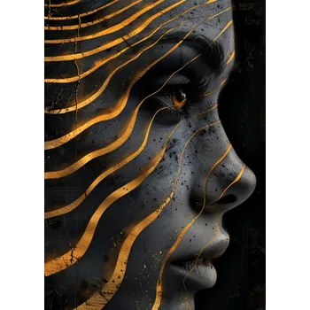 Plakát Plakát, Obraz - Extraordinary femininity woven threads of gold I, Justyna Jaszke