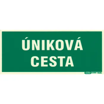 Značení Úniková cesta (FL plast 200x87 mm)