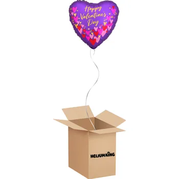 Party dekorace HeliumKing Balónový box - Happy Valentines Day Luxe