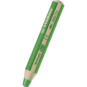 Výtvarná sada Pastelka Stabilo Woody 3 in 1 světle zelená
