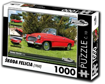 Puzzle KB Barko Retro-auta Škoda Felicia 1960 1000 dílků