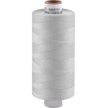 Nit Polyesterové nitě Aspo návin 1000 m Amann - 0411 šedá nejsvětlejší