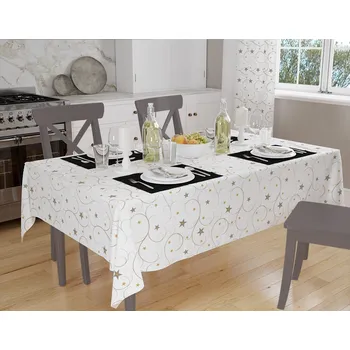 ubrus Orbytex Vánoční ubrus teflonový - V3 - hvězda béžová Rozměry: 35x160, Tvar: Obdélník