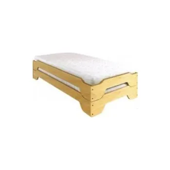 Dětská postel Dřevěné jednolůžko stohovací 90x200 cm borovice masiv DN138 - více odstínů