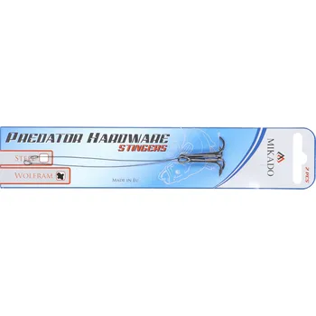 Rybářský háček Mikado Dozbrojka Wolfram Stinger 7cm x 10kg / trojhák č. 2 - bal.2ks