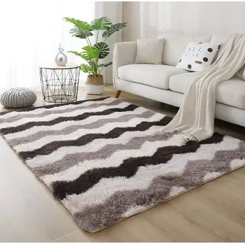 Koberec Koberec do obýváku měkký a moderní - 2994-Coffee Stripes,60 x 160 cm 23 x 63 palců