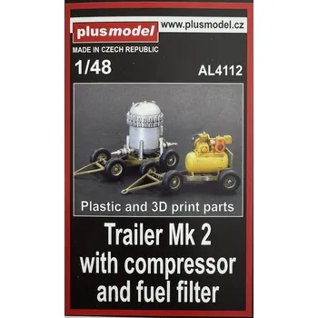 Plastikový model Plusmodel 1/48 Trailer Mk.2 with compressor and fuel filter