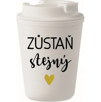 Termohrnek ZŮSTAŇ STEJNÝ - bílý termohrnek 300 ml