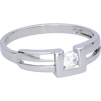 Prsten Goldstore Stříbrný prsten zirkon kulatý Velikost: 54