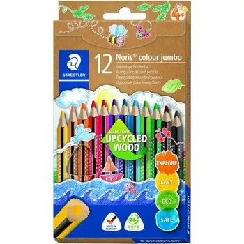 Pastelka Barevné pastelky "Noris® Colour Jumbo 188", 12 barev, sada, trojhranné, STAEDTLER 188 C12