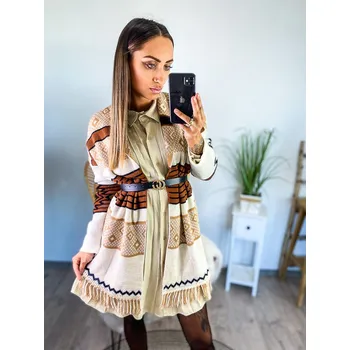 Dámský svetr Dámský stylový kardigan s třásněmi, VELIKOST UNI ( S, M , L )