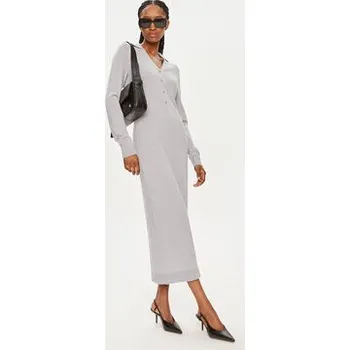Dámské šaty Calvin Klein Úpletové šaty K20K207219 Šedá Slim Fit XXS