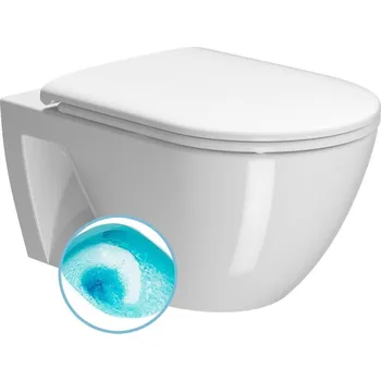PURA ECO závěsná WC mísa, Swirlflush, 55x36cm, bílá ExtraGlaze