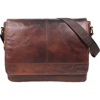 Sendi Design Kožená taška přes rameno ORION hnědá melír