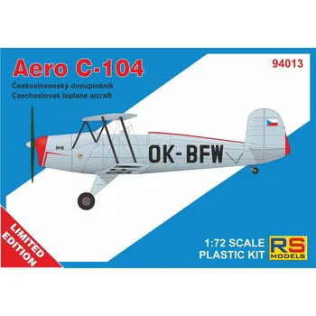 Plastikový model 1/72 Aero C-104 Czechoslovak biplane aircraft