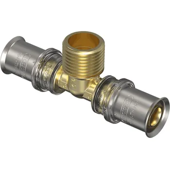 Fitinka T-kus lisovací Wavin M-press M5 mosaz d20 x 1/2˝ x 20 vnější