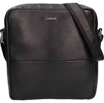 Lagen Pánská kožená taška přes rameno 292-4P-500-1 černá