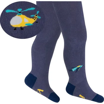 Chlapecké vzorované punčocháče WOLA LETADLA modré Velikost: 62-74