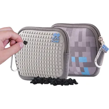 Penál PIXIE CREW univerzální pouzdro šedo-modré