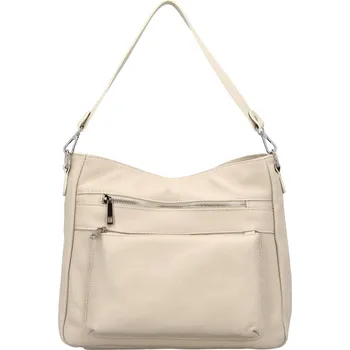 Kabelka Zajímavá dámská kožená kabelka Fantazie, krémová