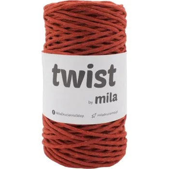 Příze MILA macramé šňůra TWIST 3mm Měděná