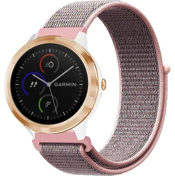 Příslušenství k chytrým hodinkám eses Nylonový řemínek na suchý zip - Růžový, 18 mm