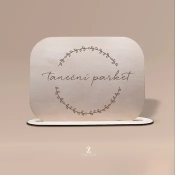 Svatební dekorace Svatební cedulka TANEČNÍ PARKET - LÍSTKY