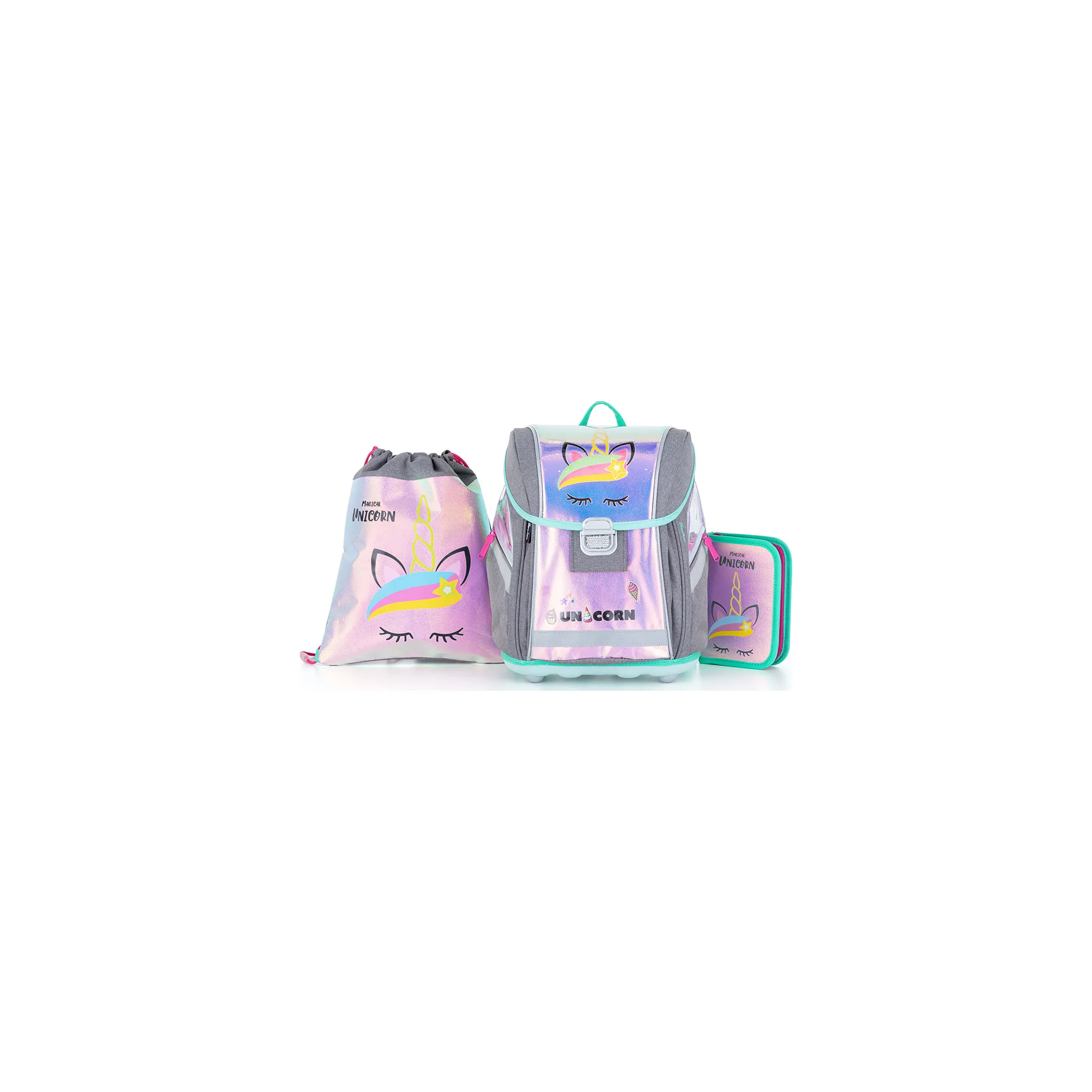 Fotografie 1 - Set školních potřeb Oxybag Premium Light 3dílný set Unicorn Iconic