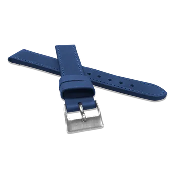 Řemínek na hodinky LAVVU Modrý prošitý řemínek SPORT z luxusní kůže Top Grain - 18 LSAUL18