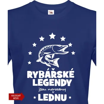 Pánské tričko pro rybáře k narozeninám Rybářské legendy, Barva Modrá, Velikost 2XL, Canvas Pánské tričko s krátkým rukávem Bezvatriko.cz 0027