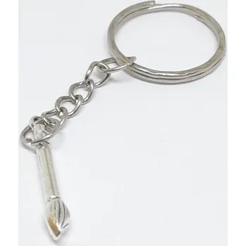 Kovový přívěsek na klíče - malířský štětec