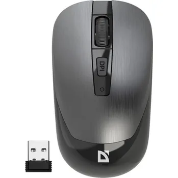 Myš Defender Myš WAVE MM-995, 1600DPI, 2.4 GHz, optická, 3tl., bezdrátová, stříbrná, 1ks AA, nanopřij 52993