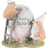 Velikonoční dekorace Clayre & Eef 6PR3824 Happy Easter dekorace s kuřátky 12 x 9 x 12 cm