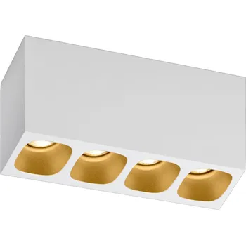 Wever & Ducré Hranolovité stropní svítidlo Pirro Ceiling 4.0 Teplota chromatičnosti: 3000 Kelvinů, Barva vnější / barva vnitřní: Bílá / Zlatá 151464J5 Hranolovité stropní svítidlo Pirro Ceiling 4.0