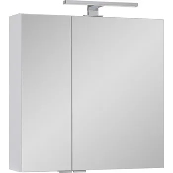 Koupelnový nábytek A - Interiéry Skříňka zrcadlová Fany 60 s LED osvětlením, bílá, lesk, 60x68x16