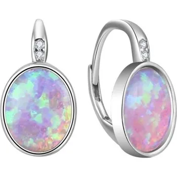 Náušnice Stříbrné naušnice s růžovými opály STNAU1425F