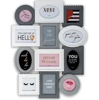 Rám na obraz Fotorámeček na více fotek 12F šedobílý kph 1214