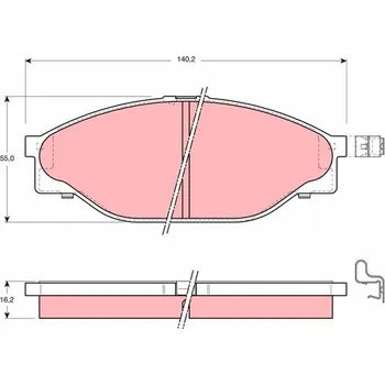 Brzdová destička Sada brzdových destiček, kotoučová brzda TRW GDB3109