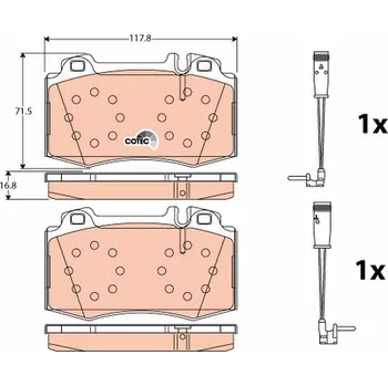 Brzdová destička Sada brzdových destiček, kotoučová brzda TRW GDB1543