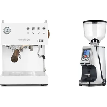 Kávovar Ascaso Steel DUO PID, White&Wood + Eureka Atom Specialty 65,…