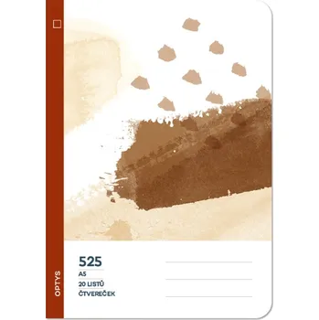 Sešit Školní sešit 525 bezdřevý čtvereček, čokoláda, OP2148