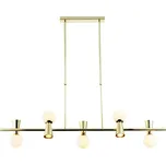 ACA Lighting závěsné svítidlo 5xG9+5xGU10 KIMOLOS zlatá kov + bílá 120X26X120CM OD94205PG