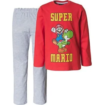 Chlapecké pyžamo PYŽAMO SUPER MARIO 237 červeno - šedé Velikost: 104