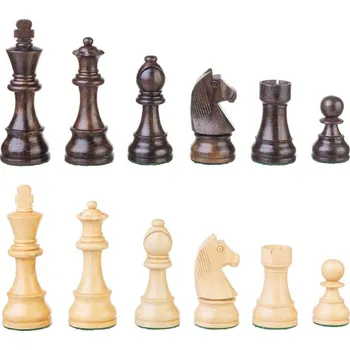Šachy Dřevěné šachové figurky Lignum + 2 extra dámy - extra težké