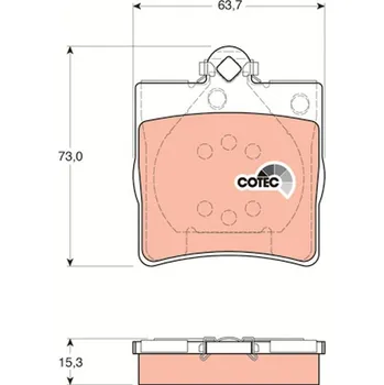 Brzdová destička Sada brzdových destiček, kotoučová brzda TRW GDB1335